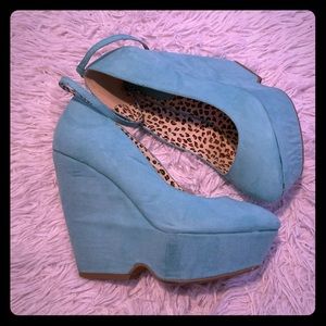 Women’s wedge heel shoes only worn three times.